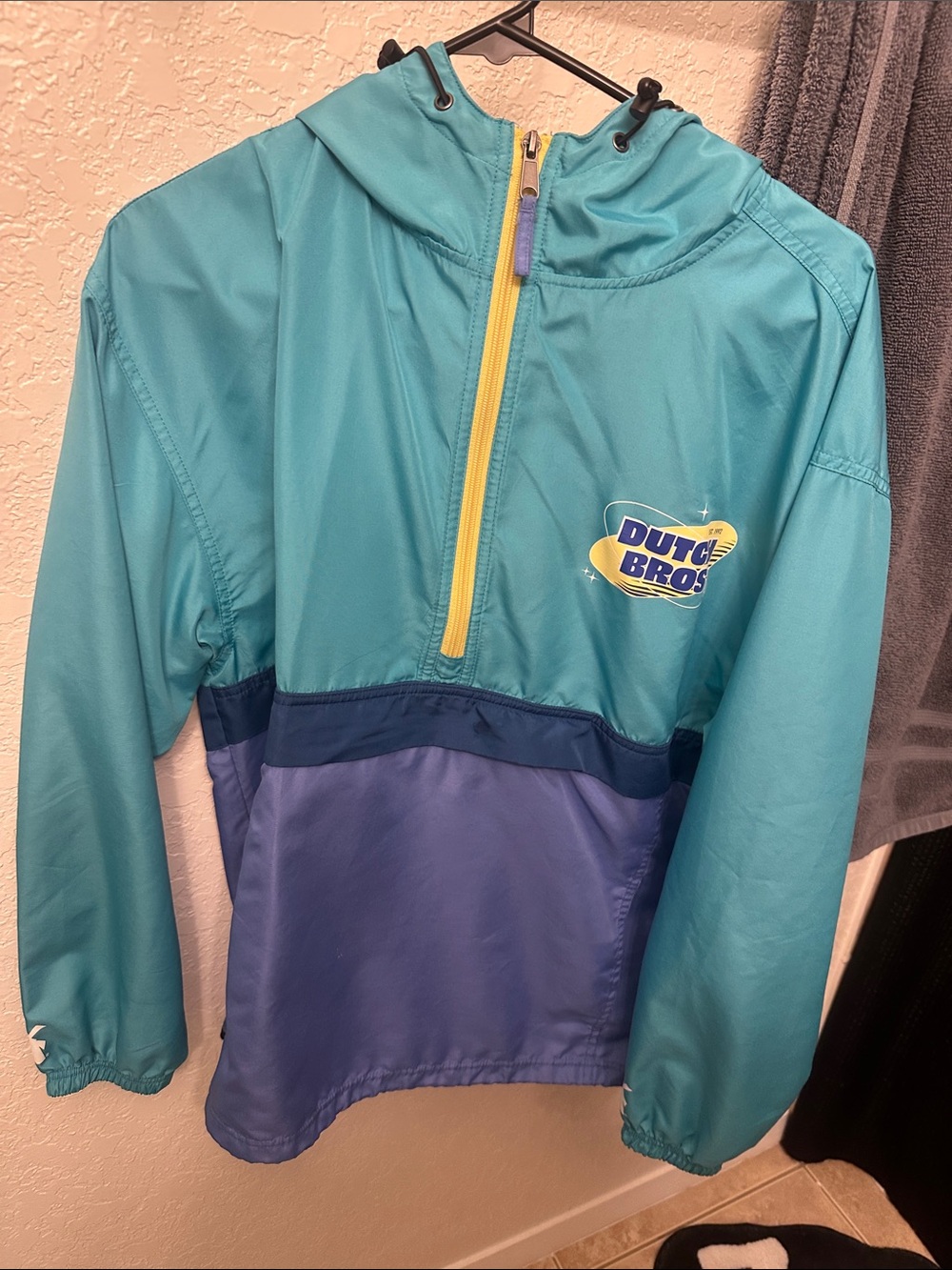 Dutch Bros Teal, Navy & Purple Half-Zip Pullover